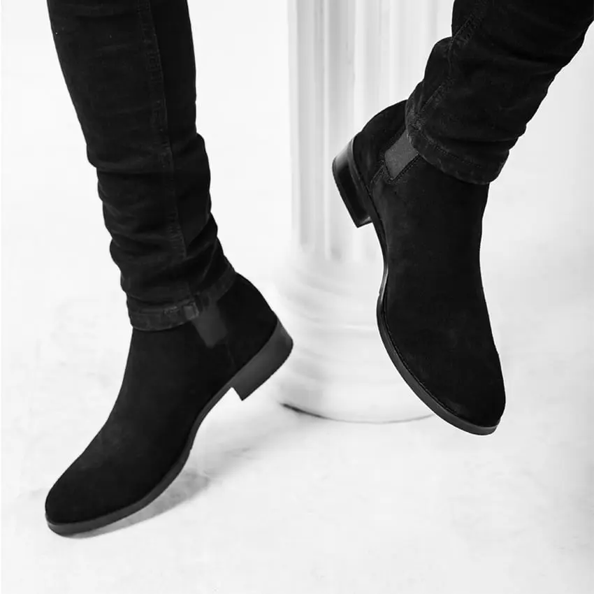 Suede Chelsea Boots In Black Suede Chelsea Boots In Black 5